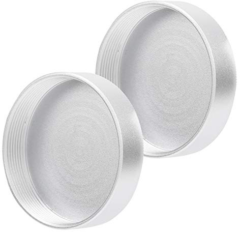 Sorandy 2Pcs Lens Cap, M42 Mount Rear Lens Cap Cover Fit for M42 Camera, Aluminum Camera Lens Protective Cap Replacement for M42 Mount DSLR Lens