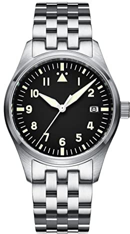 ADDIESDIVE Herren Automatikuhr Unterwasser 200m Analoge Herrenuhr Mit Edelstahlarmband H2