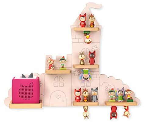 tonies Regal Im Zauberschloss, Regal für Toniebox und Figuren, großes Regal in Puderrosa für bis zu 40