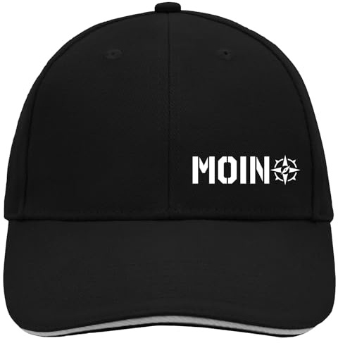 Huuraa Cappy Mütze Moin Kompass Geschenk | Baseballkappe Basecap Kappe Geschenkidee Unisex Baseball Cap