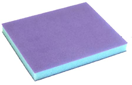 Schleifschwamm, Blöcke, Schleifpapier, Körnung 220, flexibler Schleifpapierblock, Schwamm, Sandblock, nass und trocken, Schwamm, Sandpapier für Holz, Wand (blau)