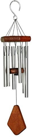 VONGAZ Windspiele Windspiel Windspiele Für Draußen, Tiefer Ton, Gedenk-Windspiele, Garten, Hof, Für Aufhängen Klangspiel Glockenspiele (Blue : Silver, Size : 50cm)