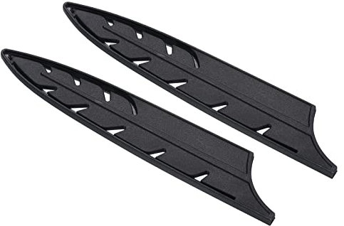 PATIKIL Plastic Safety Knife Cover Sleeves for 8 Carving Knife, 2 Pack Knives Edge Guard Blade Protector Universal Knife Sheath for Kitchen, Black