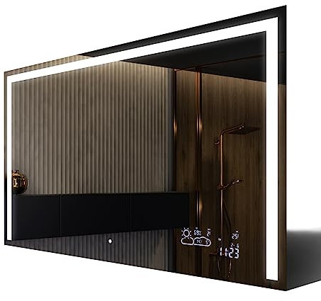 FORAM Badspiegel mit Beleuchtung - Led Spiegel Bad - 150x80 - Badezimmerspiegel Nach Maß - auf Individuelle Bestellung Gefertigt - Modernes Design - Ohne Rahmen
