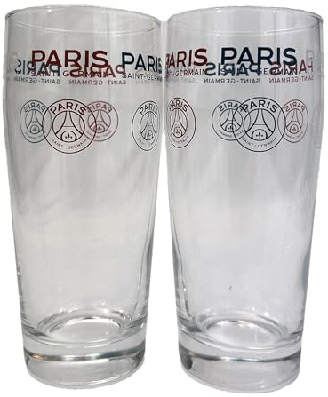 PSG 2 X Verre à bière Collection officielle PARIS SAINT GERMAIN