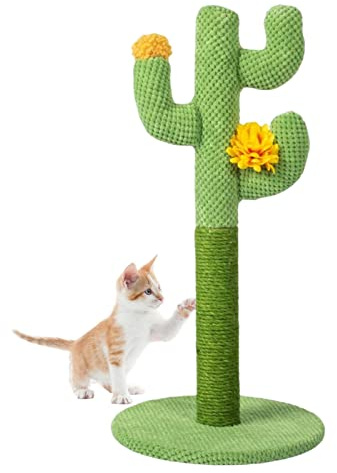 Linsition Arbre À Chat À Chat en Forme De Cactus Pets Griffoir Cactus Arbre À Chat Arbre À Chat, Chats D'intérieur Et D'extérieur 60 0 0cm