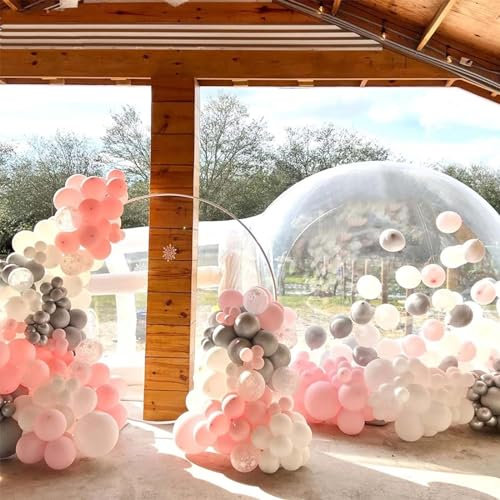MAYFABD Aufblasbares Klares Blasenzelt Aufblasbares Blasen Iglu Zelt Im Freien Perfekt Für Festivals Weihnachtsdekoration Werbeveranstaltung Ausstellung Hochzeitsdekoration Party,5m
