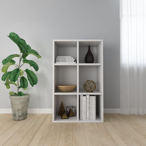 LAPOOH Bücherregal/Sideboard, Kommode Schlafzimmer, Kommoden & Sideboards, Wohnzimmerschrank, Flur Kommode, Zimmer Möbel, Hochglanz-Weiß 66×30×97,8 cm Spanplatte