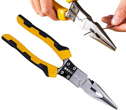 Alicates de alambre – Alicates eléctricos para herramienta de alambre, alicates de punta de aguja, pelacables, alicates para agarrar cables, torcer y bucle