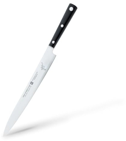 Cuchillo Yanagi Profesional 28cm Simón Gourmet Classic - Fabricado en España, Hoja Enteriza de Acero Troquelado para Carnes y Pescados, Cuchillo Japonés de Cocina con Mango Ergonómico de Fibra Negra