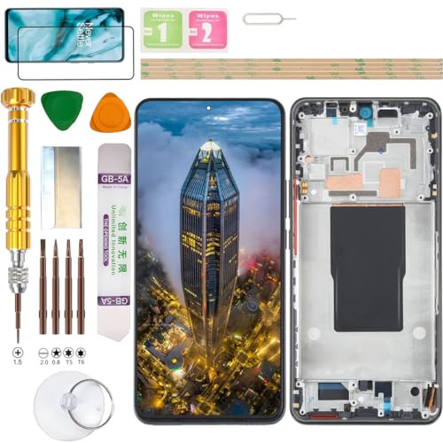 Gadget Troops Kit de repuesto de pantalla LCD (sin huellas dactilares) para Xiaomi 12T 22071212AG/12T PRO 22081212UG (negro)