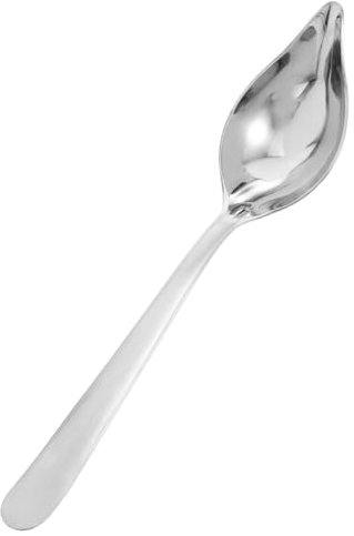 Garneck Cuchara para salsa con mango largo cuchara de salsera de café para pastel de a culinaria para mezclar a cucharon con acero inoxidable 304 Plata