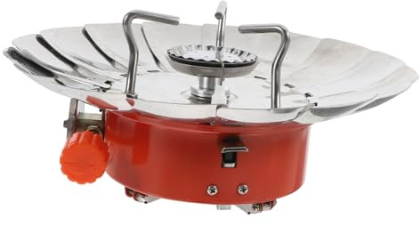 UKCOCO 5pcs Outdoor Portable Lotus Furnace Small Wind Resistant Gas Stove for Camping Picnics Bbq Easy to Connect Energy Saving Cooking Range for