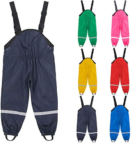 2025 Regenhose Kinder Matschhose Jungen Mädchen Wasserdicht Winddicht Buddelhose Ungefüttert Atmungsaktiv Dünn Überziehhose Reflektierend Regenbekleidung für Kleinkind Baby 1-10 Jahre
