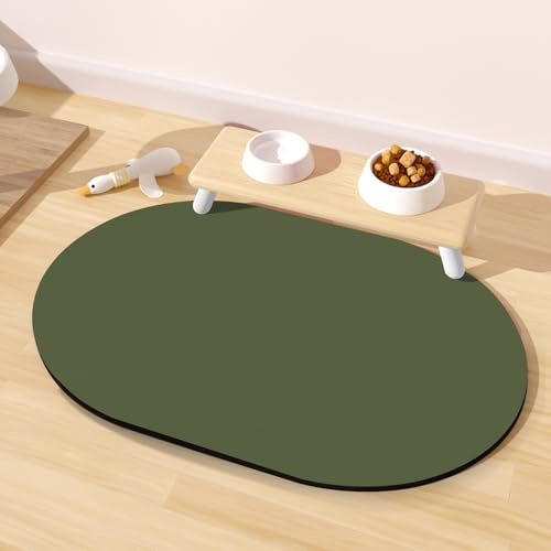 METEOROCK Absorbierende Napfunterlage Hund, 20''x12'' rutschfeste Napfunterlage Katzen, Leicht zu Reinigende Futtermatte für Hunde und Katzen, Geeignet für Küche, Wohnzimmer und Garten
