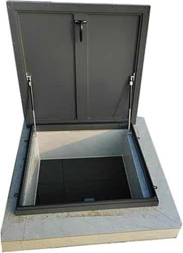 Låst vindskyddsdörr Säkerhetsåtkomstlucka med 90° hydraulisk öppningsfunktion(100x100CM/39.4x39.4in)
