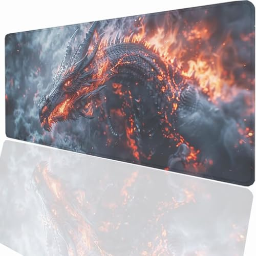 Tappetino per Mouse XXL 800x300x3mm Tappetino Mouse Gaming Grande, Mousepad con Base in Gomma Antiscivolo, Tappeto per Tavolo da Gaming Mat e Tastiera, Accessori PC Animale PjY6296 8-4