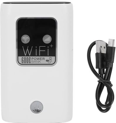 4G LTE Mobile WiFi Hotspot Router, 300Mbps Portable Wireless with SIM Card Slot High Speed Hotspot Device Mini Internet Modem for Camping Vacation Travel Hotel 6000mAh Battery