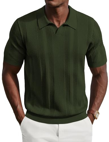 PJ PAUL JONES Camisetas polo de manga corta con cuello en V para hombre