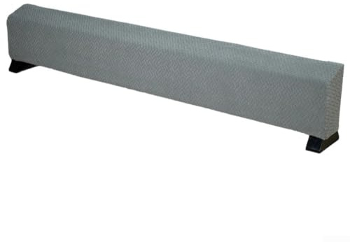 Ableholy Heater Cover Fabric Dust Shield for Baseboard Radiators Simple Solid Design Living Room 125x8x15cm(Light Gray Medium)