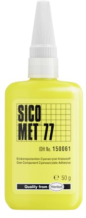Sicomet 77 Sekundenkleber extra stark, hochviskos & spaltfüllend, 1x50g | Für Metall, Kunststoff und Gummi, hohe Klebefestigkeit, spaltfüllend für kleine Spaltmaße, schnelle Fixierung, bis +80 °C