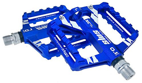 Fahrradpedale Mountainbike Pedale MTB Pedale Auftrittsfläche aus Aluminium Blau