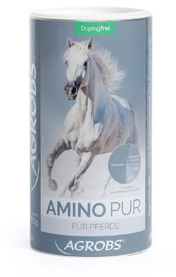 Amino Pur | Pellets für Pferde | 800 g | Mit essenziellen Aminosäuren | Agrobs | Ergänzungsfuttermittel | Zur gezielten Versorgung mit essenziellen Aminosäuren | Rein pflanzlich, GMO-frei