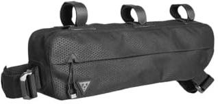 Topeak MidLoader 4.5L Bike Frame Bag (Black) – Durable, Lightweight, and Water-Resistant Frame Storage for Bikepacking, Gravel & Touring with Dual Zipper Access and Secure Hook-and-Loop Mounting