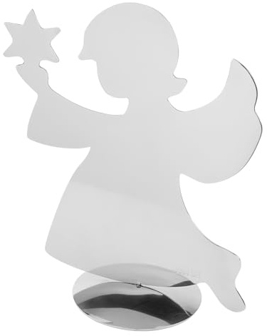 Fink Engel Deko-Figur aus Edelstahl 18 x 9 x 20 cm zum Aufstellen Weihachten & Advent