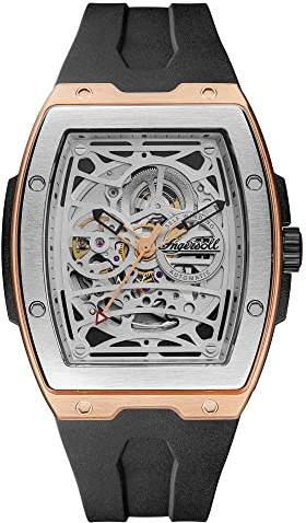 Ingersoll The Challenger 42 mm Automatic Herrenuhr mit blauem Ziffernblatt und blauem PU Armband