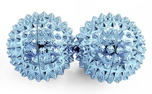 2x DBT Skills Igelball | Magnetischer Hochstress Akupressurball | Hellblau | 32mm Durchmesser | zum Stressabbau oder zur Massage, gegen Anspannung und für mehr Beweglichkeit und Konzentration