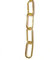 1 m cadena dorada dorada brillante para lámparas de techo de 3,8 mm. Dimensiones del anillo: 45 x 20 mm