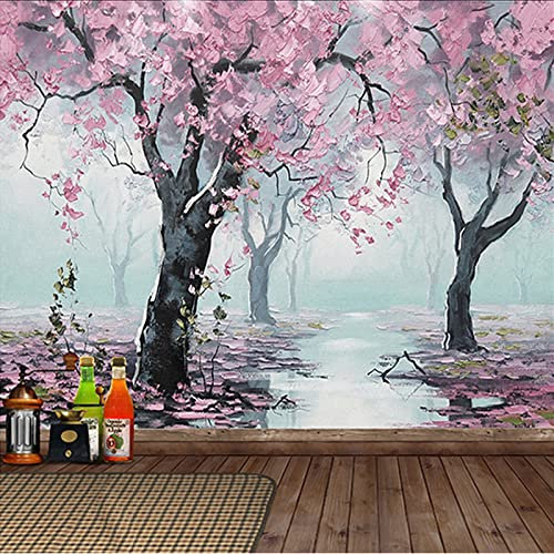 TANYANG Papier Peint Mural Personnalisé 3D Fleurs En Relief Peinture À L’Huile Papier Mural Pour Salon Chambre À Coucher Décoration Intérieure 3 D Fresques 430Cm(W)×300Cm(H)