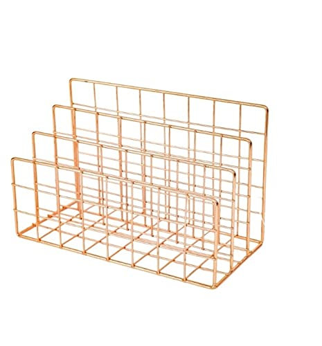 HALAHAI BuchstüTzen Buch Organizer Zeitschriftenhalter, Desktop File Sorter Organizer Bücherregal Buchstützen Buchstütze BuchstüTzen Vintage (Blue : A, Size : 24 * 15 * 12cm)