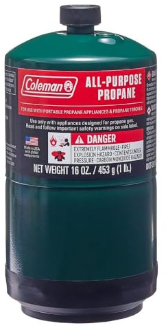 Propane Cylinder Replacement Tank 16 Oz. (1 Pack) All-Purpose Propane Fuel For Heating, Cooking, Lighting, and Emergencies