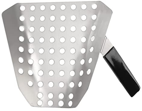 Popcorn-Schaufel, Ergonomischer Pommes-Schaufel aus Edelstahl mit Einem Griff und Löchern, Rechter Griff für Pommes Frites, Schnellfüllwerkzeug für Taschen, Kartons, Kino, Geschäft