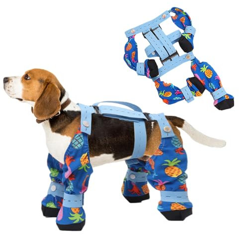 TAOLE Hundeschuhe Legging Pfotenschutz, rutschfeste Hundeschuhe, wasserdichte Stiefel mit verstellbarem Riemen, rutschfeste Hundeschuhe für kleine, mittelgroße und große Hunde, Spaziergänge im Freien