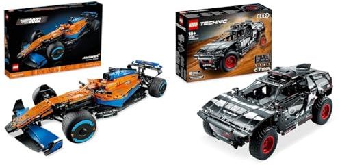 LEGO Technic La Voiture De Course McLaren Formula 1 2022 pour Adultes avec 1434 Pièces & 42160 Technic Audi RS Q e-tron, Voiture de Rallye Télécommandée, Maquette Off-Road Dakar