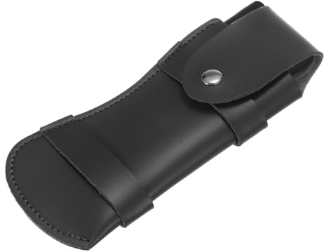 M METERXITY Fodero per Coltello Cintura Fodero Pieghevole Pelle PU Nero | per Attività Esterno/Campeggio Bushcraft/Pesca, con Passante per Cintura, Porta Coltello Cintura