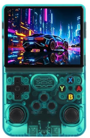 R36s Handheld, Retro Konsole, Retro Spielekonsole, Handheld Spielekonsole, 3,5 Zoll, 640 X 480 IPS Farbbildschirm, Dual 3D Joystick, Tragbarer Videospiel Player mit Speicherkarte