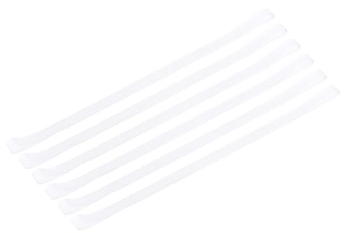 YOKIVE 6 Bandes De Serviette en Silicone Élastique Et Extensible pour Chaises De Plage Croisière Et Piscine Accessoires Pratiques (Blanc, 12x0.4-Pouce)