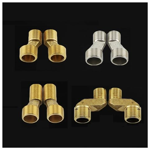 2PCS Copper 3/4-1/2 Male Thread Reducing Adjustable Distance Joint for Shower Faucet Joint Plumbing Fittings BIANMTSW(Blue)