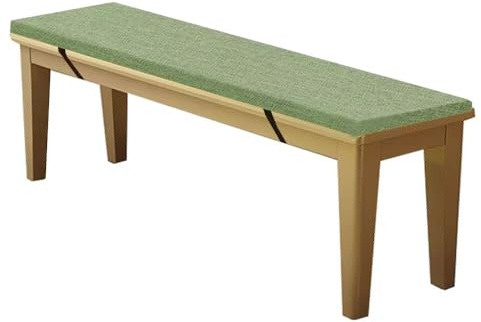 WEALSFUN Stuhlkissen Bankauflage Bankkissen Unterseite Antirutsch Bezug Waschbar Sitzauflag für Fensterbank Gartenbank Schaukel Terrasse Esstisch Outdoor Drinnen,Achat Grün 70x30x3CM