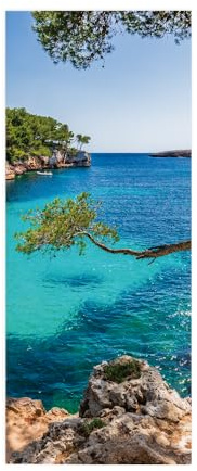 3D Türaufkleber Blaues Meer Türposter 3D Türsticker Selbstklebend Tapete Wasserdichtes Abnehmbare Wohnzimmer Wandtattoos Vinyl Wandbild Wohnkultur B85 x H205cm