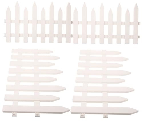 KONTONTY 4stücke Teiliges Gartenzaun Kunststoff Dekorative Picket-zaunbegrenzung Für Garten Blumenbeete Und Einfache Installation Robust Und Langlebig Weiß