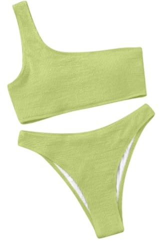 Damen Bikini Set Zweiteiliger Badeanzug Bikinis Bademode Bauchkontrolle StrandBikinis Sets V Ausschnitt Monokinis Bauchweg Bademode Swimsuit High Waist Bauchkontrolle Bikini Sets für Frauen Mädchen