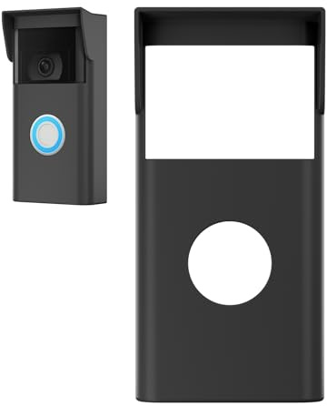 Silicone Cover Compatible with Ring Video Doorbell 2nd Gen (2020 Release) – Weather-Resistant Rain Cover & Sun Glare Visor, Silicone Skin to Reduce Lens Fog, Easy Slip-On Tool-Free Installation, Black