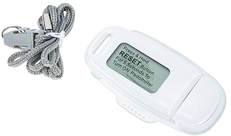 HEMOTON Portable Usb Charging Pedometer with 3d Clip and Led Backlight, Small Plastic Step Counter for Walking, Fitness Tracking for Men and Women