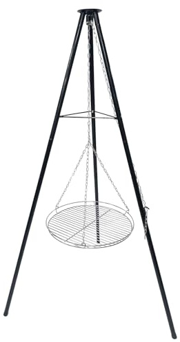 Dreibein Schwenkgrill 150 cm, Ø 48 cm 304 Edelstahl Grillplatte