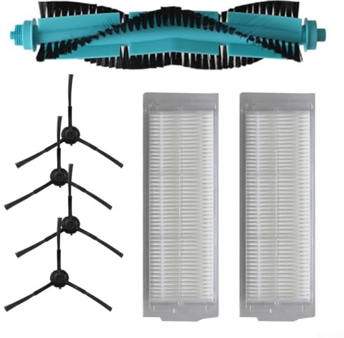 WIIYENA 1 cepillo central para aspiradora robot 2 filtros 4 cepillos laterales para Cecotec para Conga 11090 filtro para aspiradora